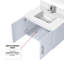 Meuble-lavabo brillant avec plateau en quartz blanc