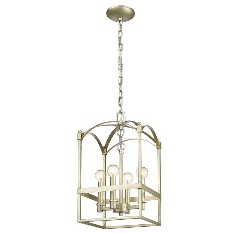 Luminaire suspendu à 4 lumières, H 18,25 po x l 10 po x P 10 po