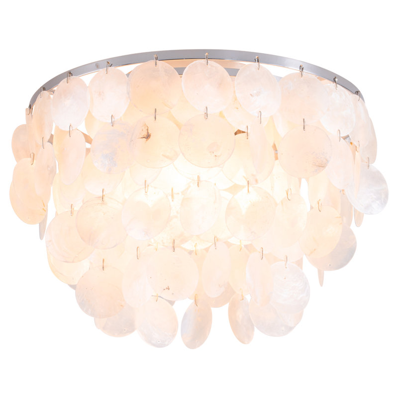 Plafonnier encastré 3 lumières 12,6 po Griffithville, Chrome