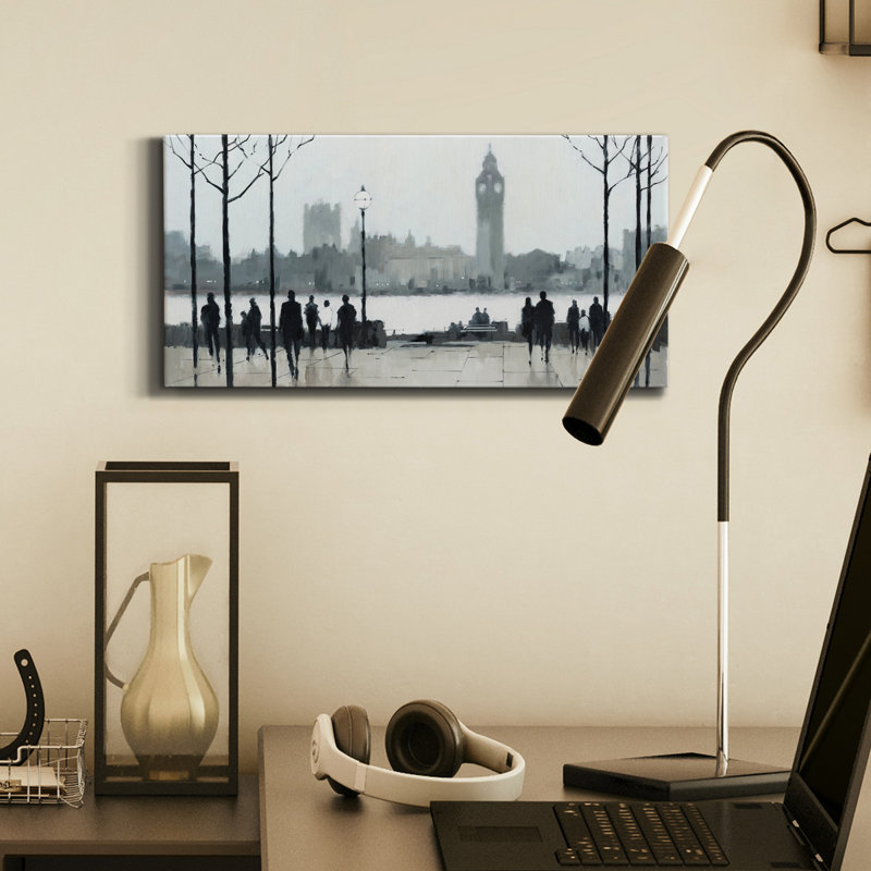 Morning London - reproduction sur toile tendue, H 16 po x l 8 po x P 1 po