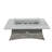 Arayeli Rectangle Aluminum Liquid Propane Smokeless Fire Pit Table-1105408874