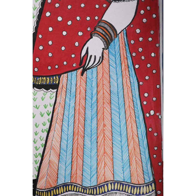 Poissonnier | Papier fait à la main | Par Ajay Kumar Jha | Décoration murale