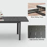 Dakota Fields Patio Dining Expandable Table, Metal Aluminum Outdoor ...
