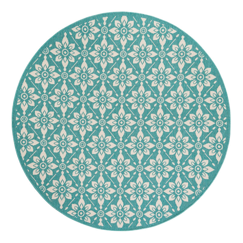 Tapis intérieur / extérieur à treillis, Rond 6 pi 1 po