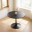  Table de salle à manger moderne moderne en faux marbre noir avec base tulipe pour petits espaces-1468717724-1469075093