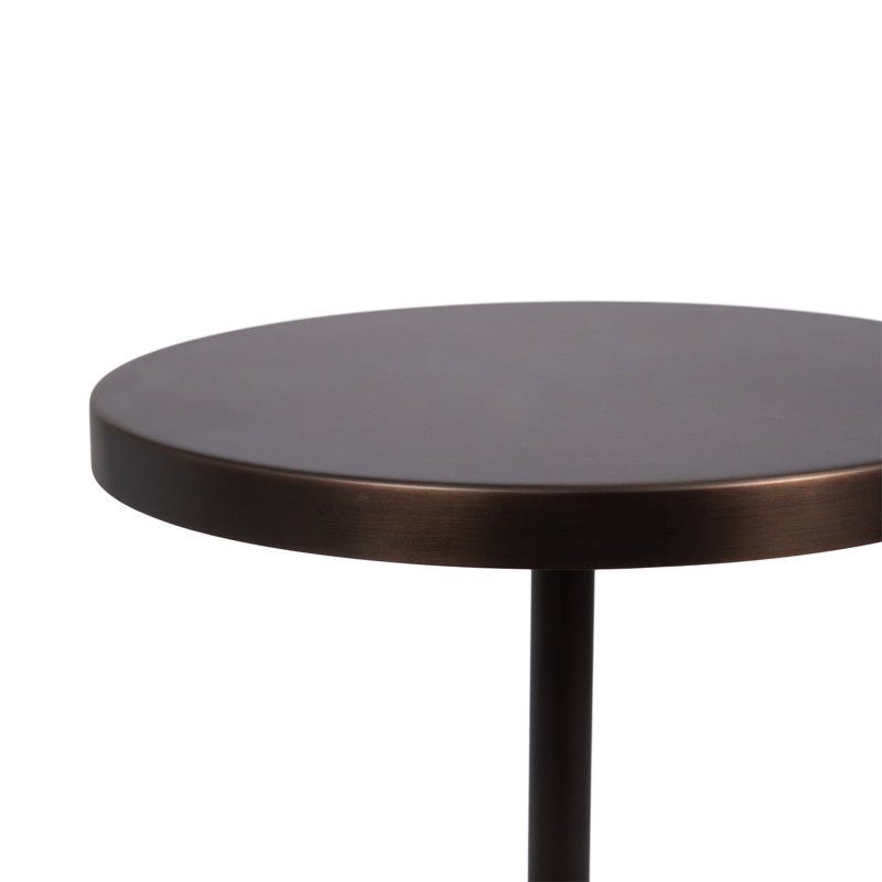 Table d'appoint ronde en métal Tira, Bronze