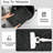 2x6 Modern Textured Solid Hallway Runner Rug, Washable Non-Slip with Rubber Backing for Kitchen, Laundry, Entryway, Black-119967516