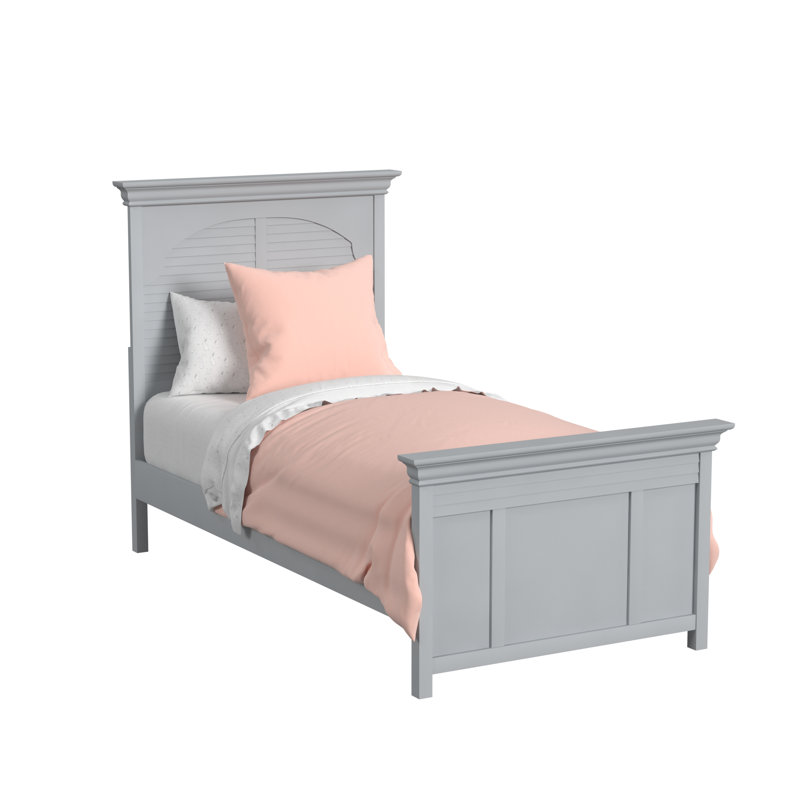 Ivancea Platform Bed, Twin, Soft Gray