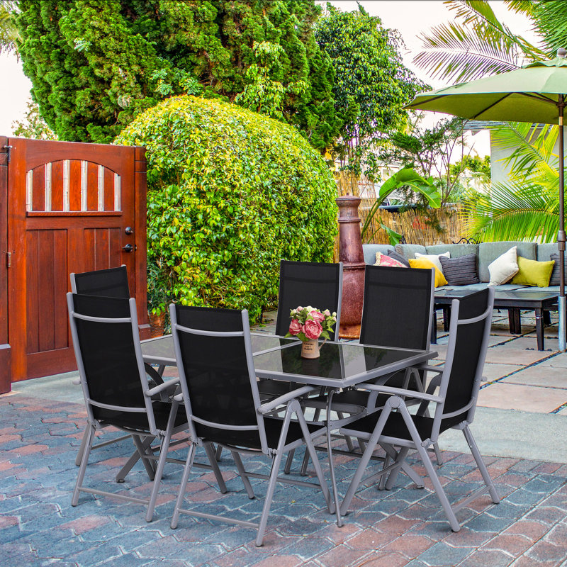 6 - Person Patio Dining Set with Rectangular Table