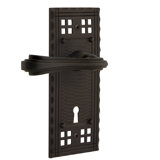 Craftsman Plate Passage (Hall & Closet) with Decorative Keyhole and Fleur Lever