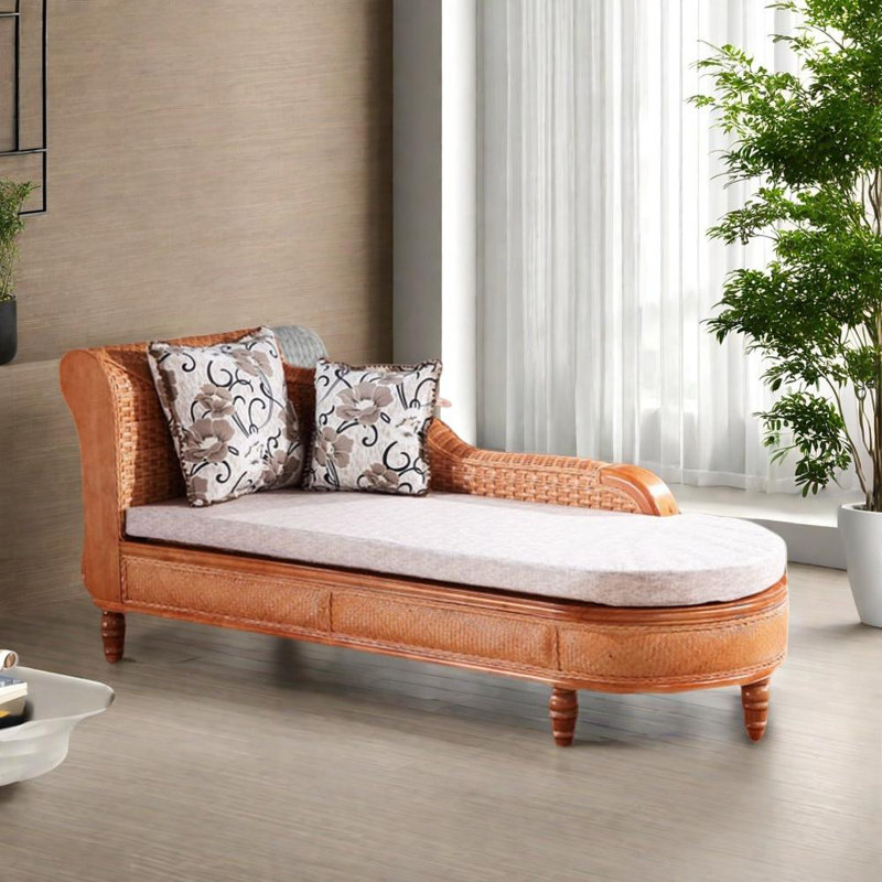 Chaise en coton et lin, Face à la gauche