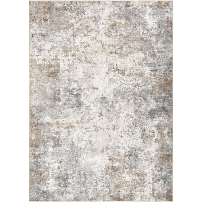 Washable Area Rugs Modern Abstract Rugs  for Lining Room with Non Slip Backing-Brown