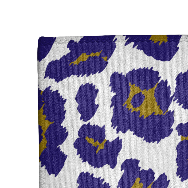 Imprimé animalier blanc/mauve/jaune Tapis décoratif, Tapis de couloir 2 pi 6 po x 8 pi