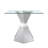 Gerlad Glass Top Metal Base Dining Table-2020304304