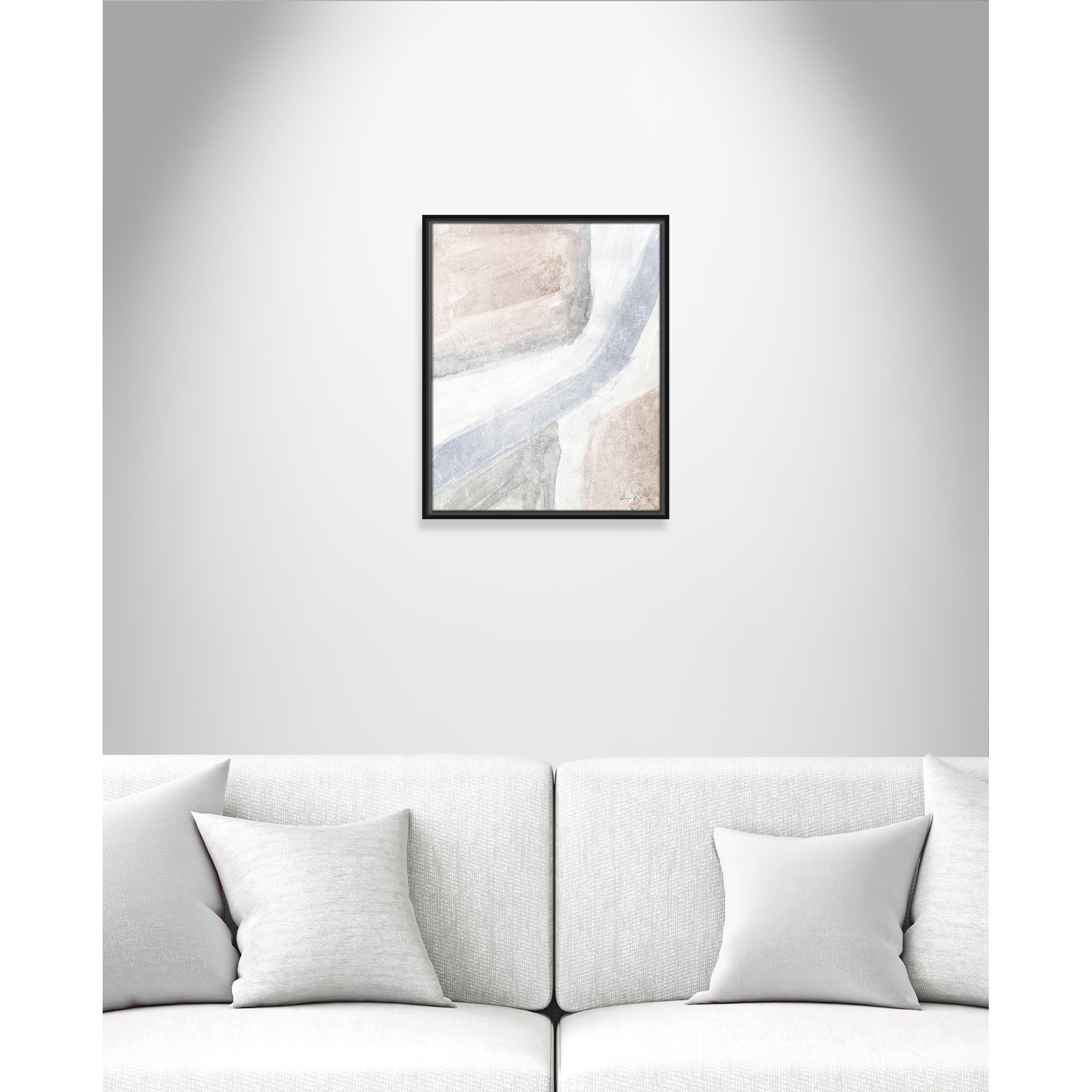 Soften 1 - Floater Frame Print on Canvas, Black, 21.5" H x 17.5" W x 2" D