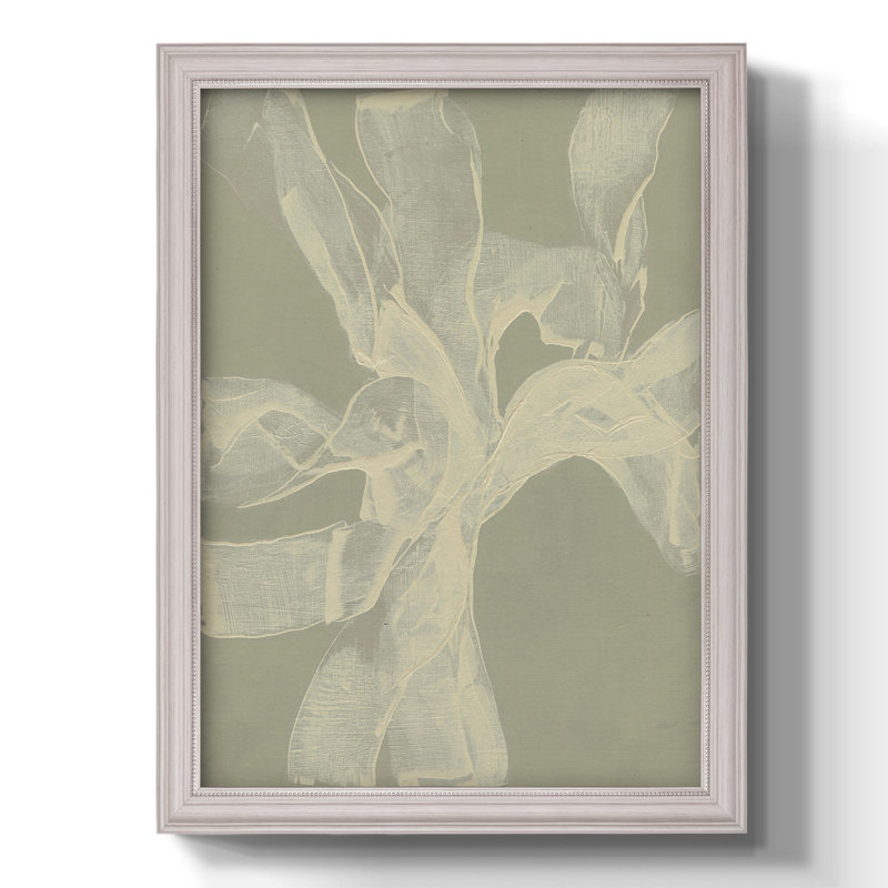" White Ribbon On Celadon II ", 41" H x 29" W x 2.5" D