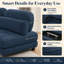 Canapé modulaire en U à 4 places avec 2 repose-pieds Burwell Cloud Couch-133336206