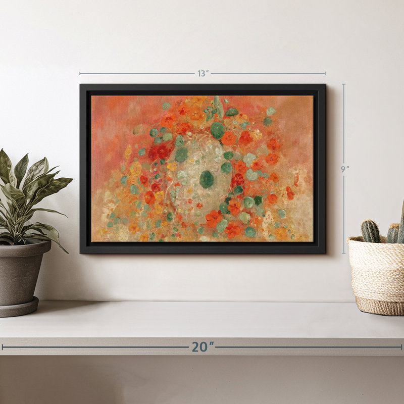 «Nasturtiums 1905, reproduction sur toile», H 9 po x l 13 po