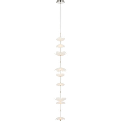 Petaluma 7" Cascading Pendant with Etched and Clear Glass Flowers