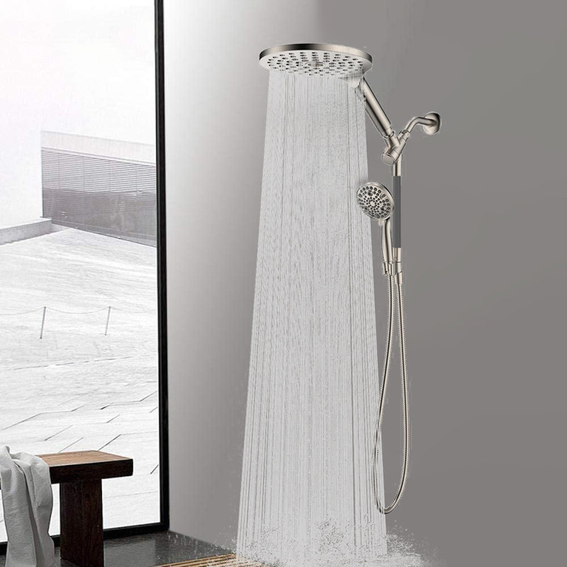 Luxurious Dual Shower Head Combination, Brushed Nickel