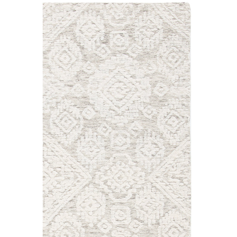 Metro Hand Tufted Indian Wool And Cotton With Latex Geometric Rug, Runner 2'3" x 8'