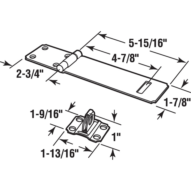 Prime-Line Safety Hasp, 6 in., Steel Construction, Zinc Plated Finish, Fixed (Single Pack)