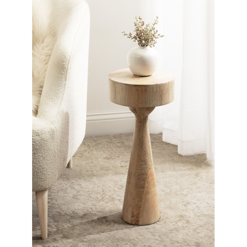 Table ronde sculpturale, Brun