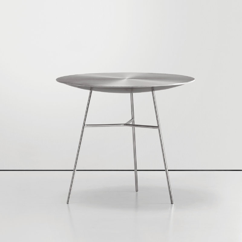 Bassa End Table, 18" H x 20" W x 20" D, Brushed
