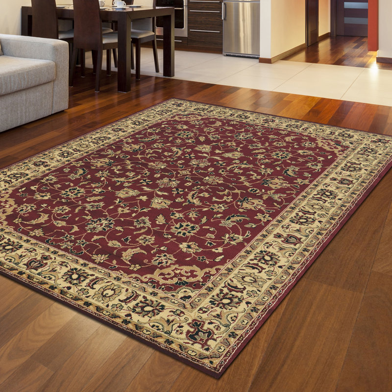 Tapis bordeaux Tallahassee, Rectangle 5 pi 5 po x 7 pi 7 po