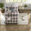 Ensembles de literie à chevrons confortables, style campagnard matelassé en polyester pour le confort de la maison