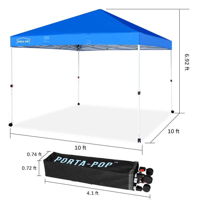 Auvent escamotable pliable, Bleu