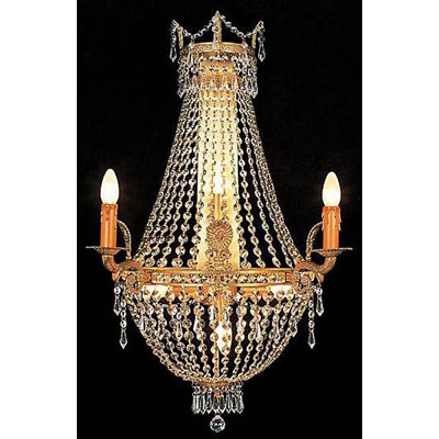Applique de lustre en cristal doré