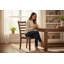 Chaise d'appoint cloutée en bois massif clermont-303985518