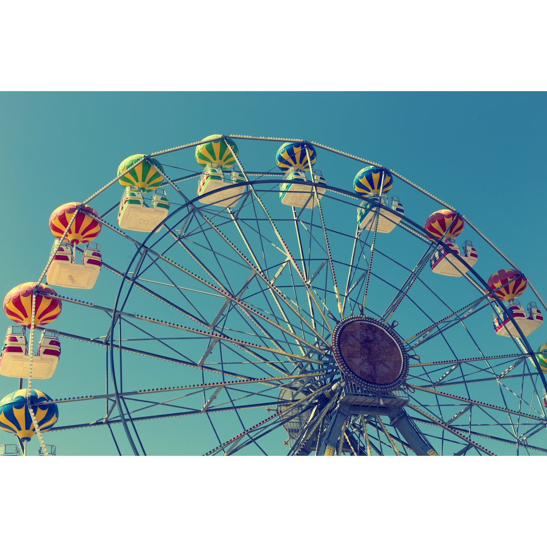 Retro Riesenrad von Taseffski - Kunstdrucke auf Leinwand