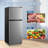 5.0 Cu.Ft Mini Fridge with Freezer, Double Door Compact Refrigerator with 4 Adjustable Thermostat and Shelves ,Small Fridge with Large Capacity, Perfect for Bedroom, Dorm, Home, Office, Silver-124572594