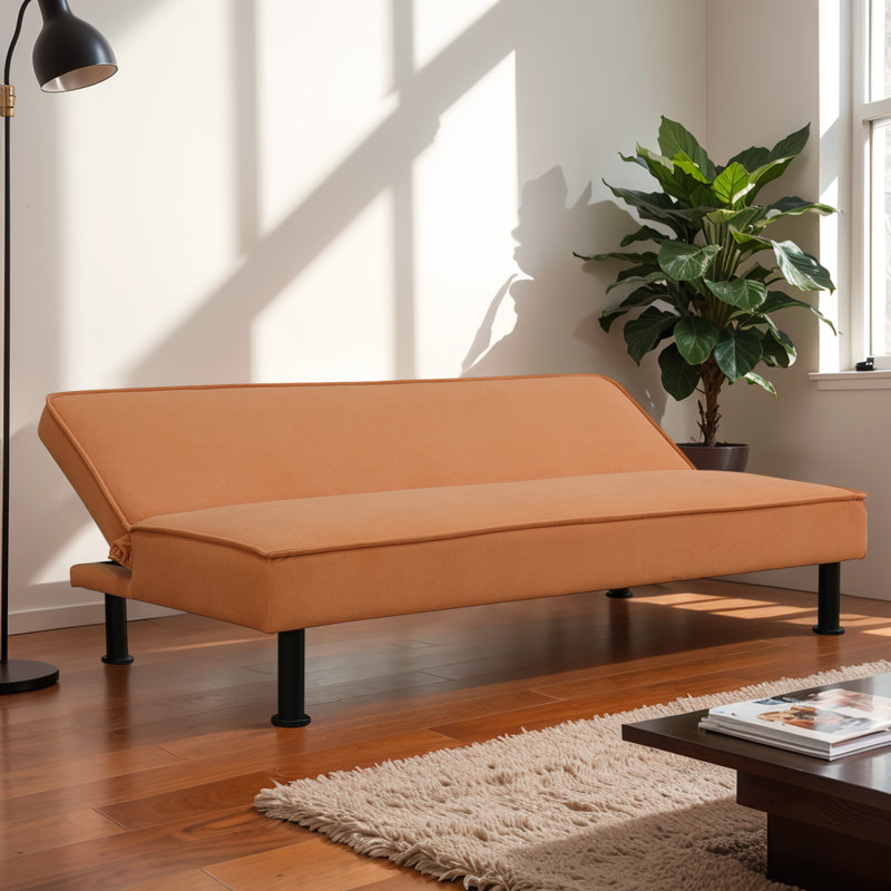 Modern Sofa Bed with Adjustable Backrest, 300LB Capacity, Fabric, Small Convertible Couch for Small Spaces, Guest Room, living room, Office