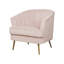Fauteuil demi-tonneau en velours 32,5 po