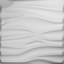 Panneau mural 3D 19,625 "x 19,625" en blanc (paquet de 10)