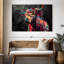 Vache abstraite sur toile-200053807