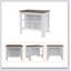 Ensemble de cuisine 2 pièces Briargate avec îlot et armoire murale, finition noyer pour un rangement et un style améliorés-1921185119