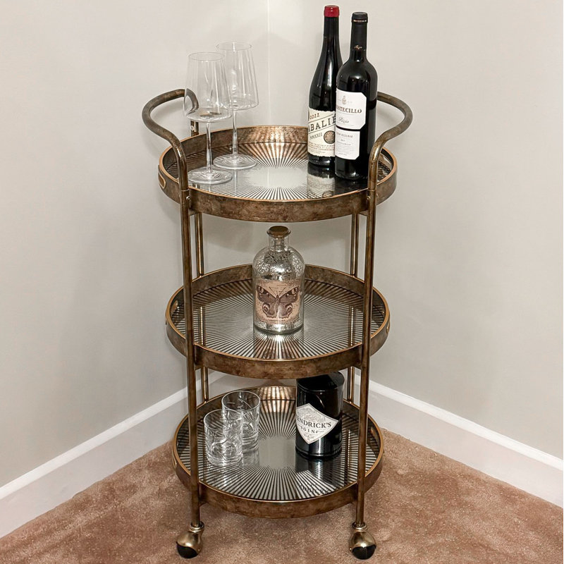 Aderito Metal Bar Cart