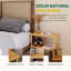 Petite table d'appoint Vihafa, table de bout en bois avec tablette de rangement, table étroite pour les petits espaces, chambre à coucher, salon, assemblage facile (naturel)-1059570362
