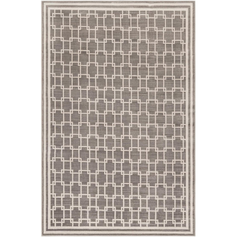 Tapis contemporain gris Ogorman, Rectangle 4 pi 1 po x 6 pi 1 po