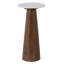 Table à boissons cylindrique en bois marbré
