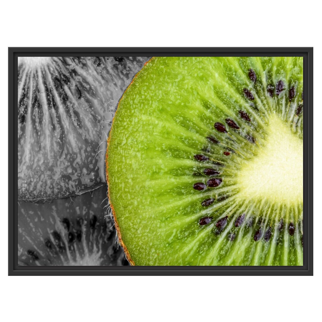 Gerahmtes Wandbild schöne Kiwi Scheiben