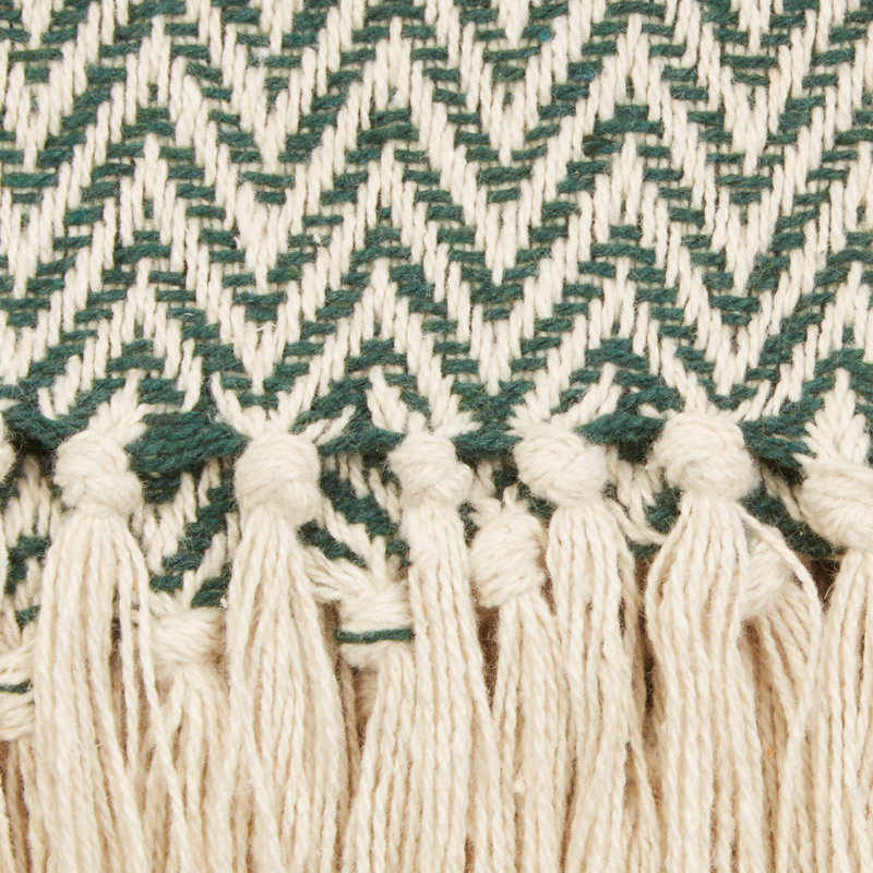 Hand Woven Throw Blanket, Hunter Green