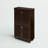 Baxton Studio Winda Dark Brown Shoe Storage Cabinet With 4 Doors and 6 Shelves 48.17" H