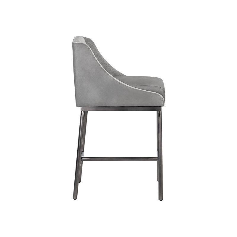 Dalary Counter Stool - Bravo Metal / Polo Club Stone, Counter Stool (26" Seat Height)