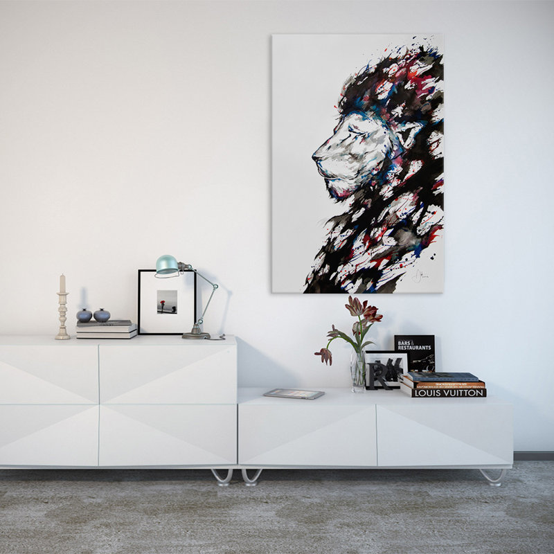 « repose », reproduction sur toile, H 40 po x l 26 po x P 1,5 po, Pas de tapis, Toile tendue