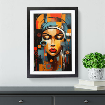 African Woman Abstract - Framed Print
